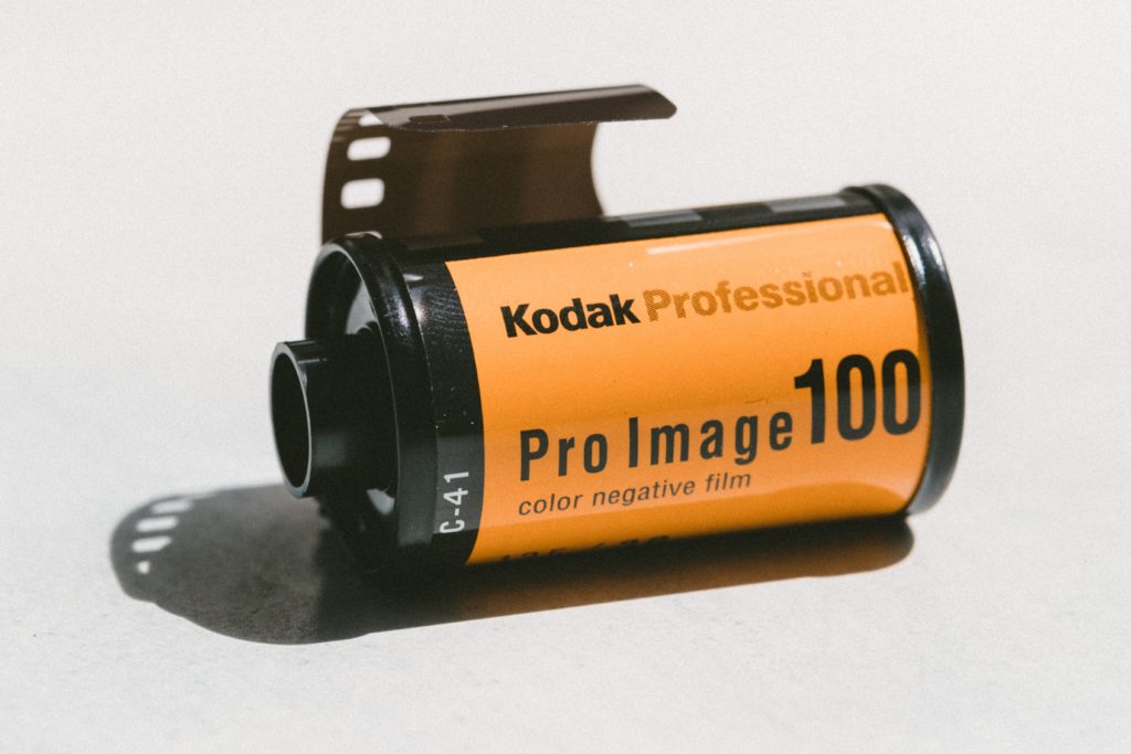 A photo of a Kodak film roll.